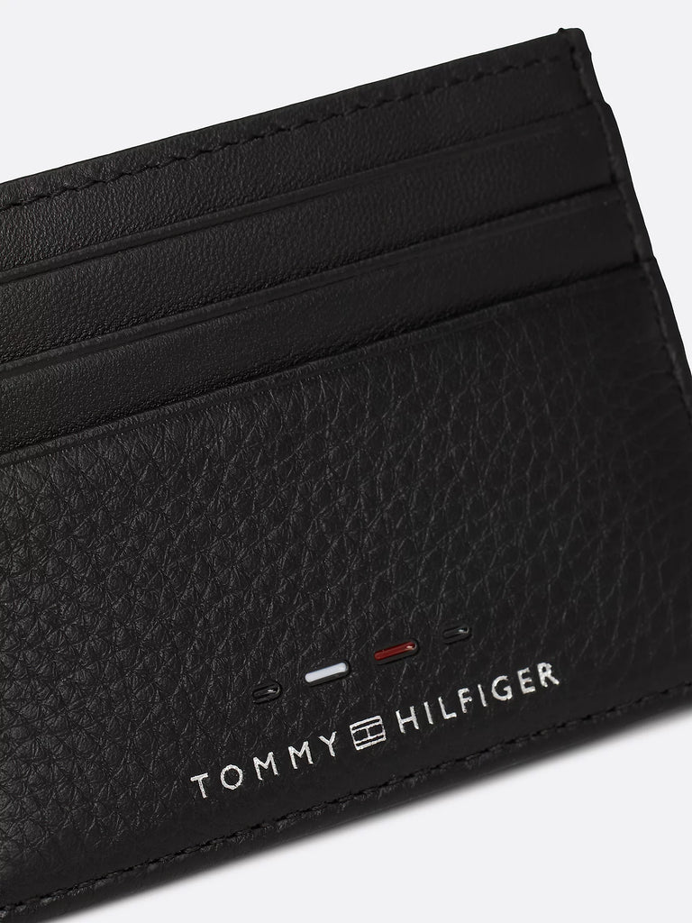 Tommy Hilfiger crni muški novčanik s teksturom-[SKU]