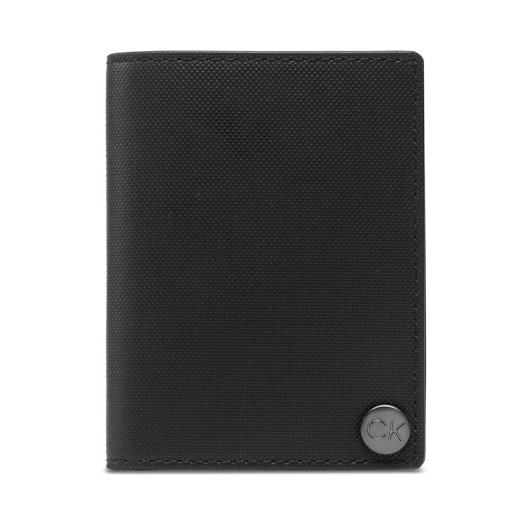Calvin Klein crni muški novčanik sa teksturnim uzorkom