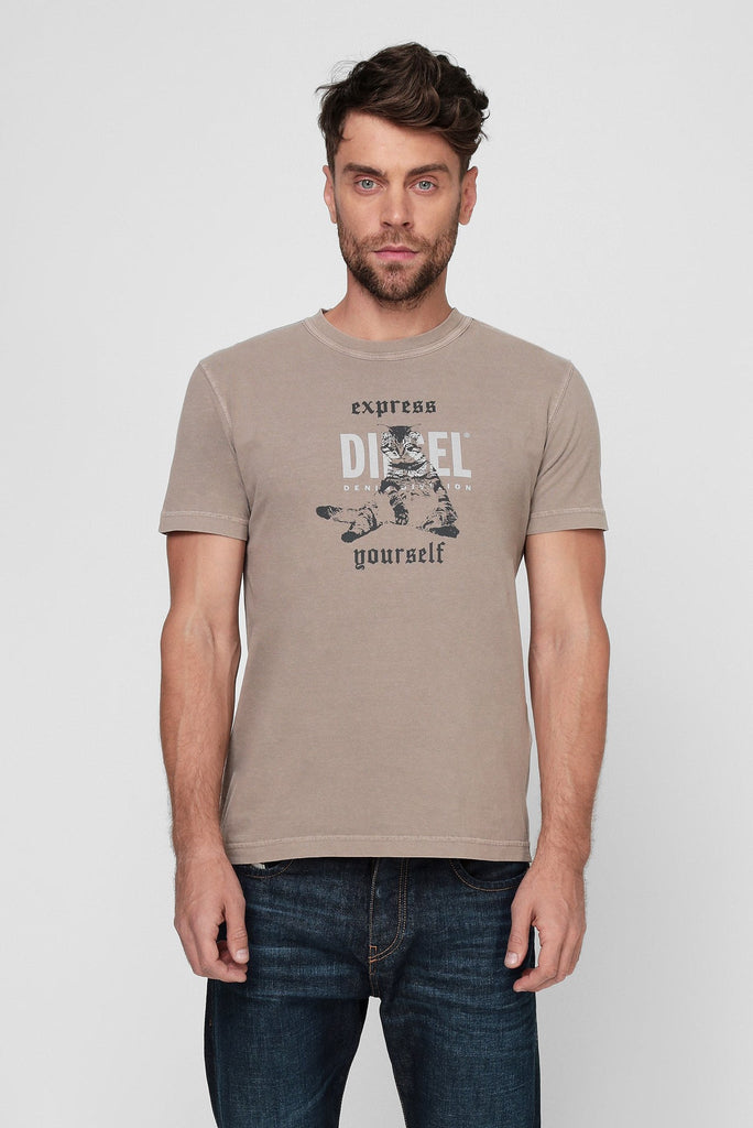 Diesel bež muška majica sa "Animal" grafikom