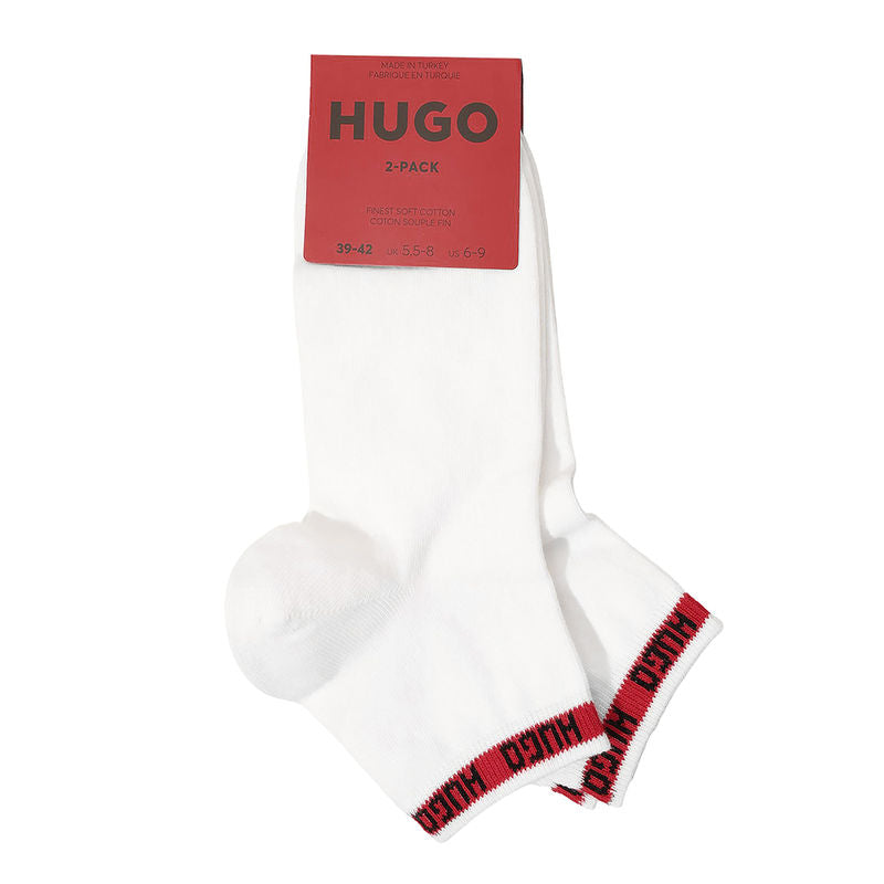 Hugo bijele muške čarape 2/1 s udobnim rubom