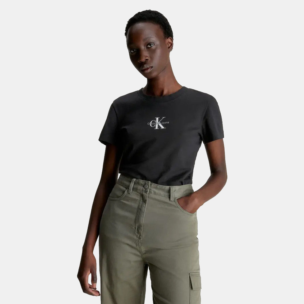 Calvin Klein crna ženska majica s okruglim izrezom-[SKU]