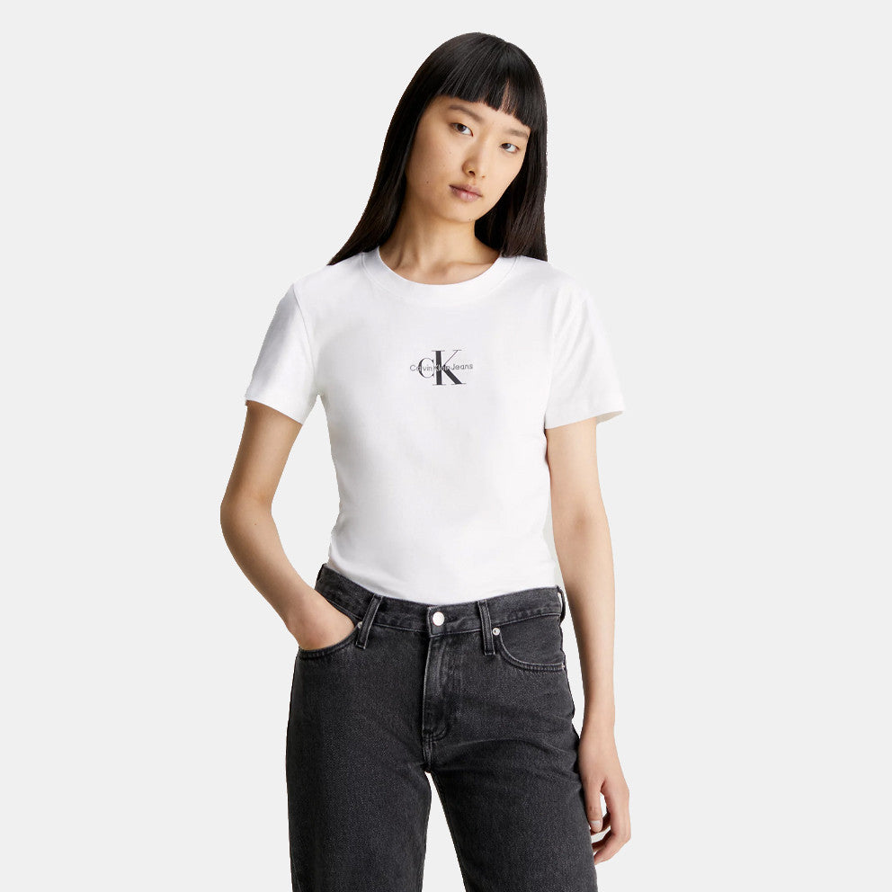 Calvin Klein bijela ženska majica s okruglim izrezom-[SKU]