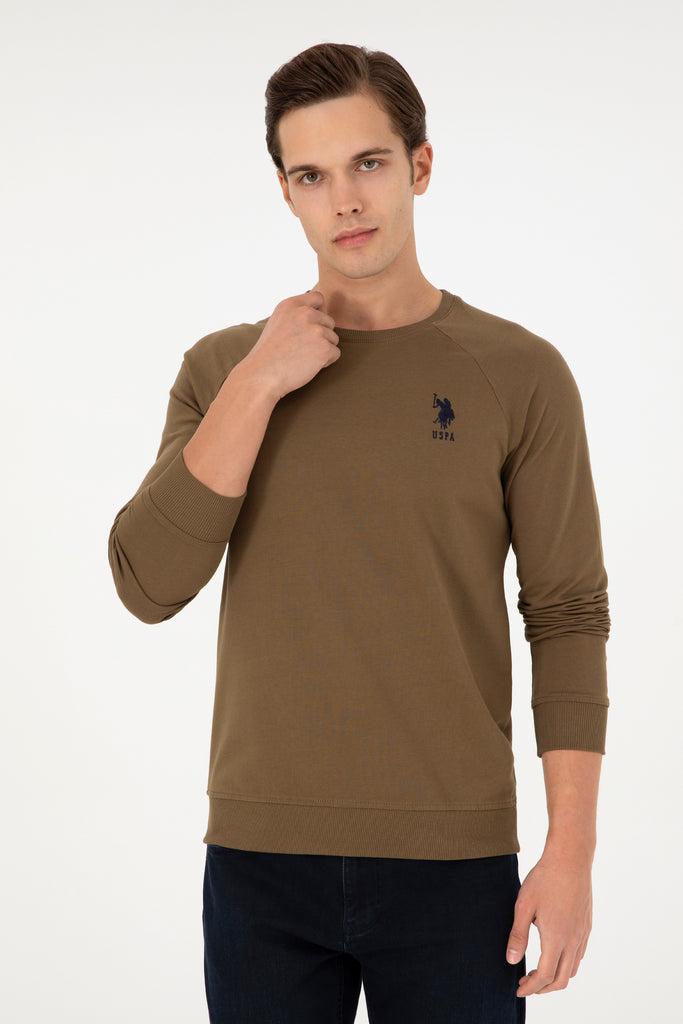 U.S. Polo Assn. khaki muška majica s okruglim izrezom-[SKU]