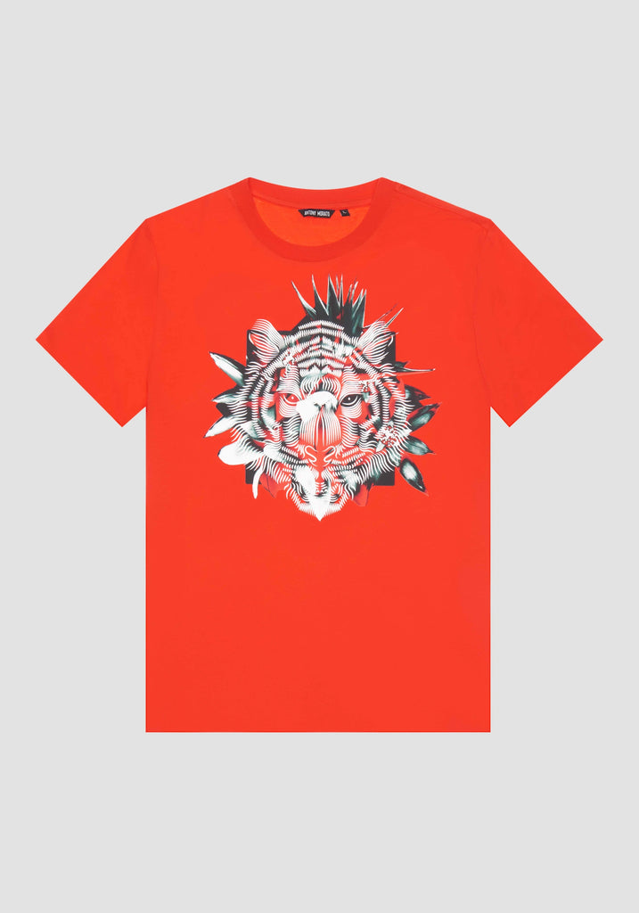 Antony Morato crvena muška majica s grafikom lava