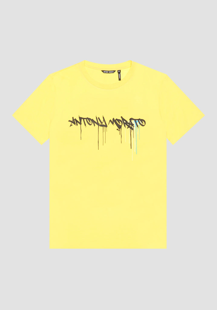 Antony Morato žuta muška majica s grafičkim printom