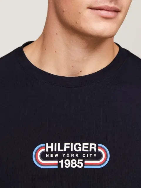 Tommy Hilfiger plava muška majica s okruglim ovratnikom