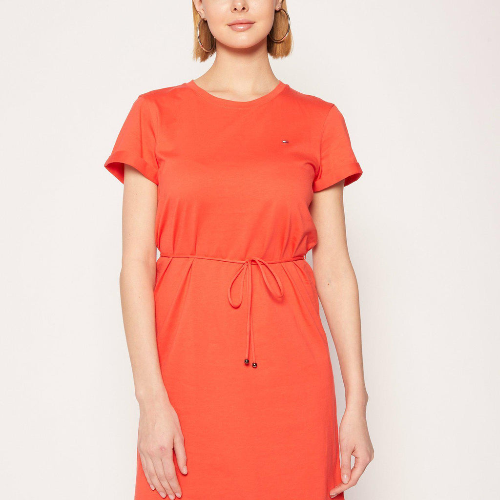 Tommy Hilfiger narandžasta ženska haljina strukirana