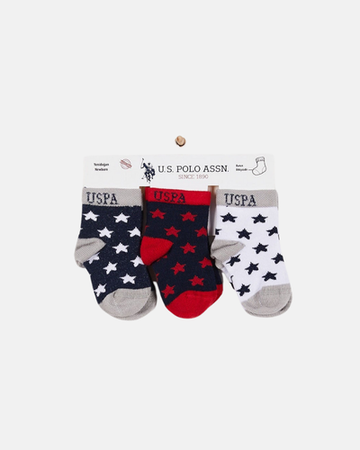 U.S. Polo Assn. šarene čarape za bebe sa zvjezdama-[SKU]