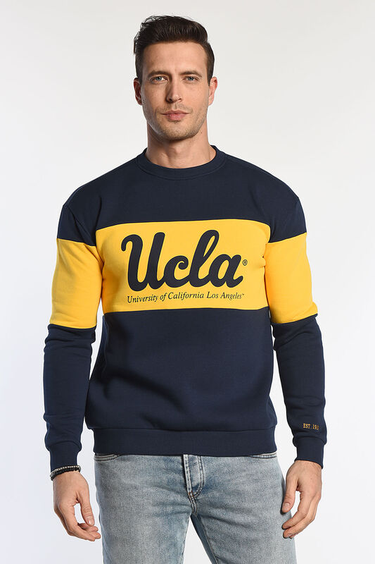 UCLA plava muška dukserica sa žutim rukavima