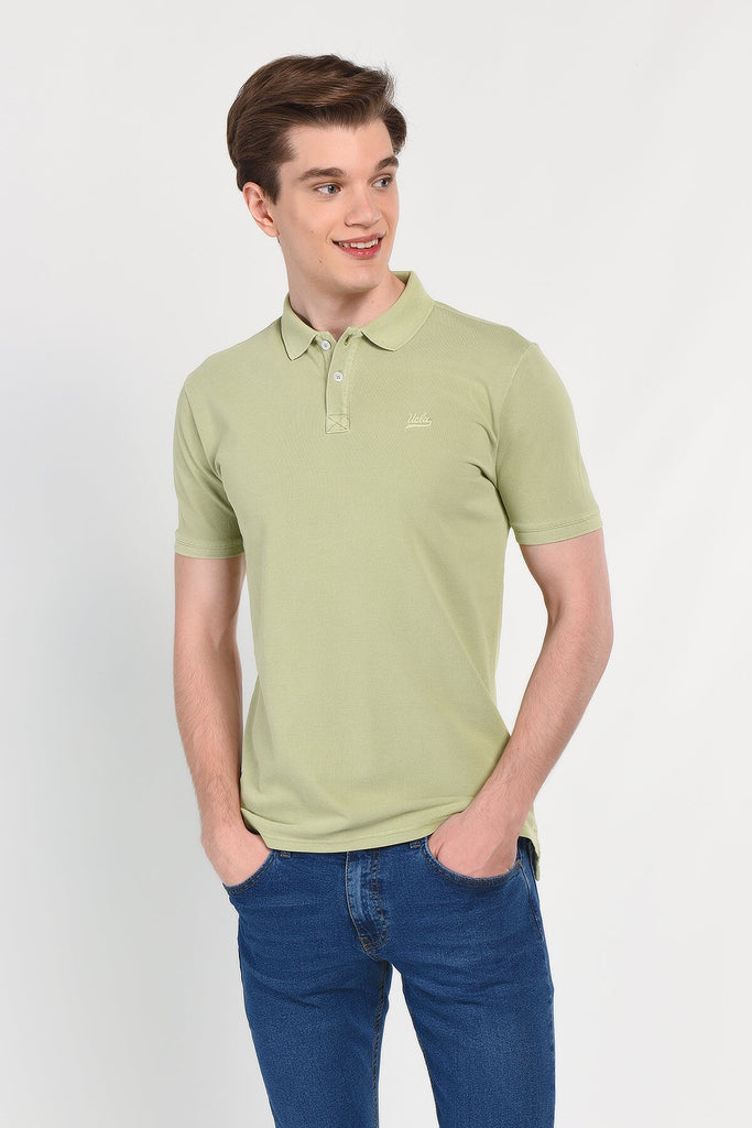 UCLA zelena muška polo majica - kontrastni detalji