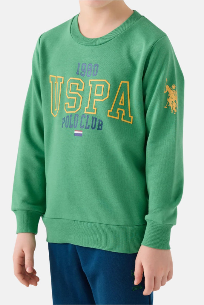 U.S. Polo Assn. zeleni sportski komplet za dječake s brojem-[SKU]