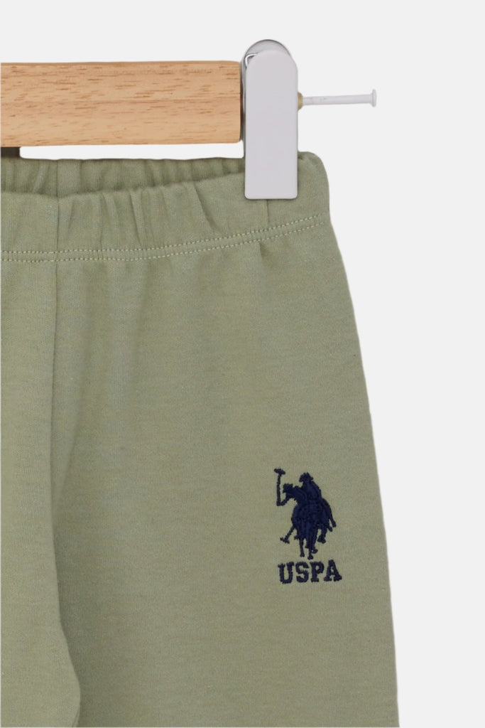 U.S. Polo Assn. plavi kombinezon za bebe s cvjetnim motivom-[SKU]