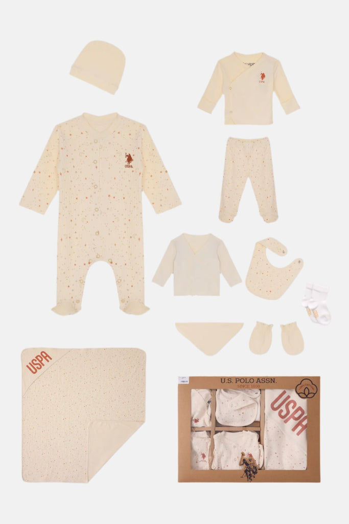 U.S. Polo Assn. bijeli set za bebe (USB2106-CREAM)-[SKU]