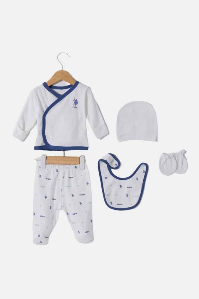 U.S. Polo Assn. bijeli set za bebe (USB2246-V1-WHITE)-[SKU]