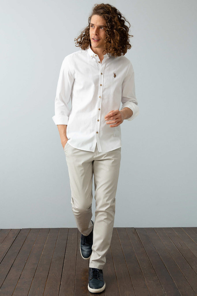 U.S. Polo Assn. bijela muška košulja (755299VR013)-[SKU]