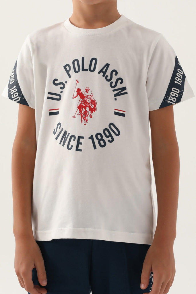 U.S. Polo Assn. plavo.bijeli komplet za dječake 2/1
