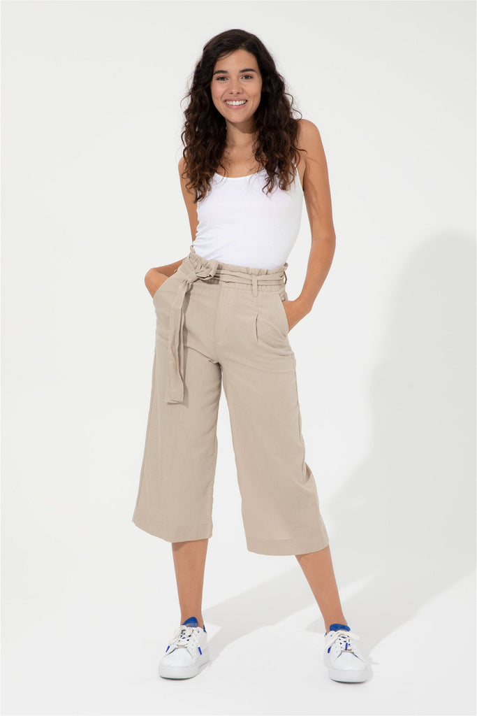 U.S. Polo Assn. khaki ženske pantalone sa pojasom