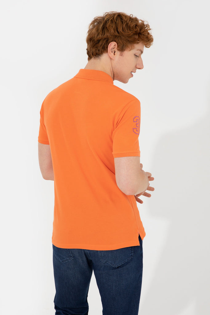 U.S. Polo Assn. narandžasta muška majica sa brojem 3