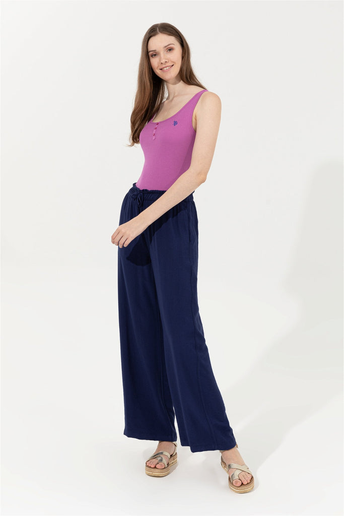 U.S. Polo Assn. plave ženske pantalone visokog struka