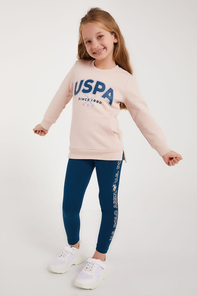 U.S. Polo Assn. roza trenerka za djevojčice (US1236-4-Powder)-[SKU]