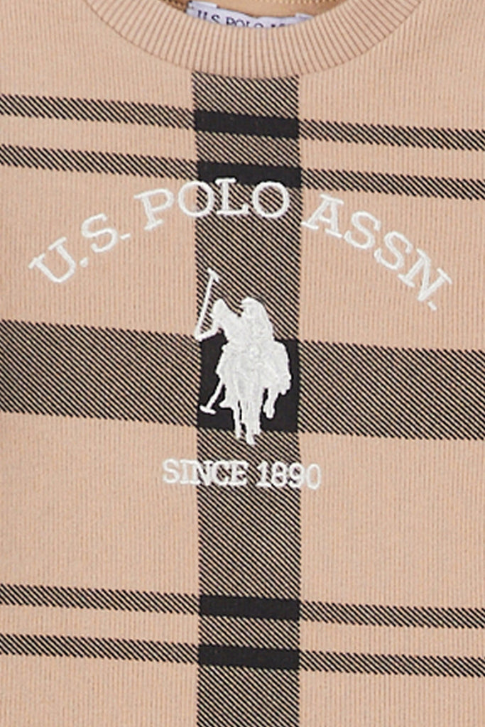 U.S. Polo Assn. smeđi komplet za bebe (USB846-Biscuit)-[SKU]