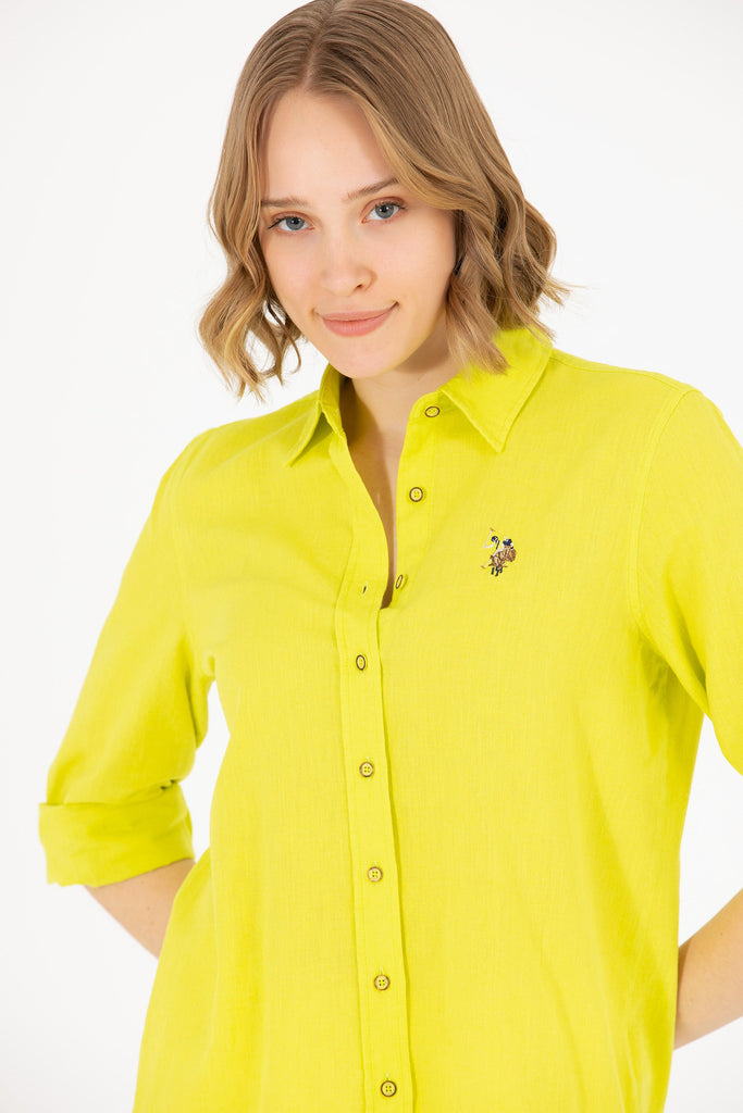 U.S. Polo Assn. žuta ženska košulja sa dugim rukavima