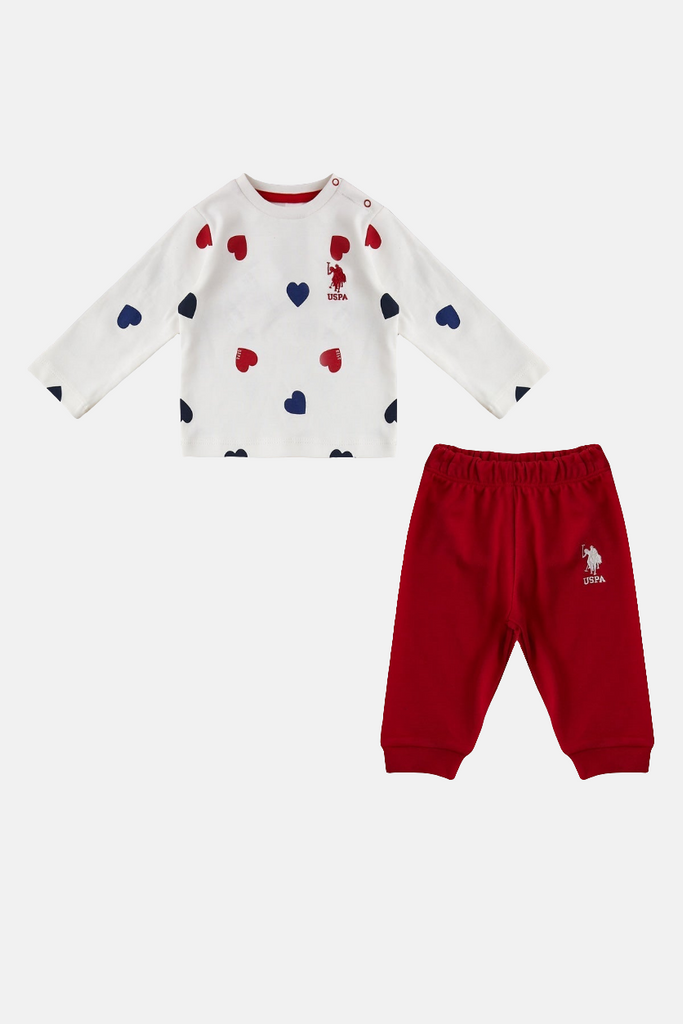 U.S. Polo Assn. bijela majica za bebe s kapicom-[SKU]