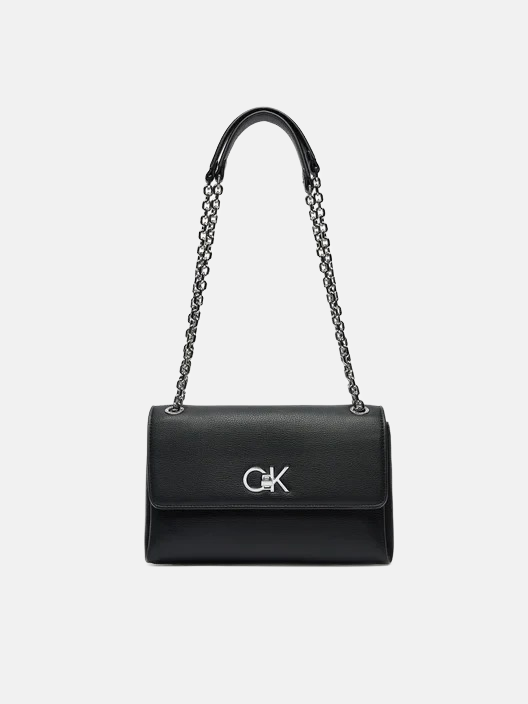 Calvin Klein crna ženska torba s lancem-[SKU]